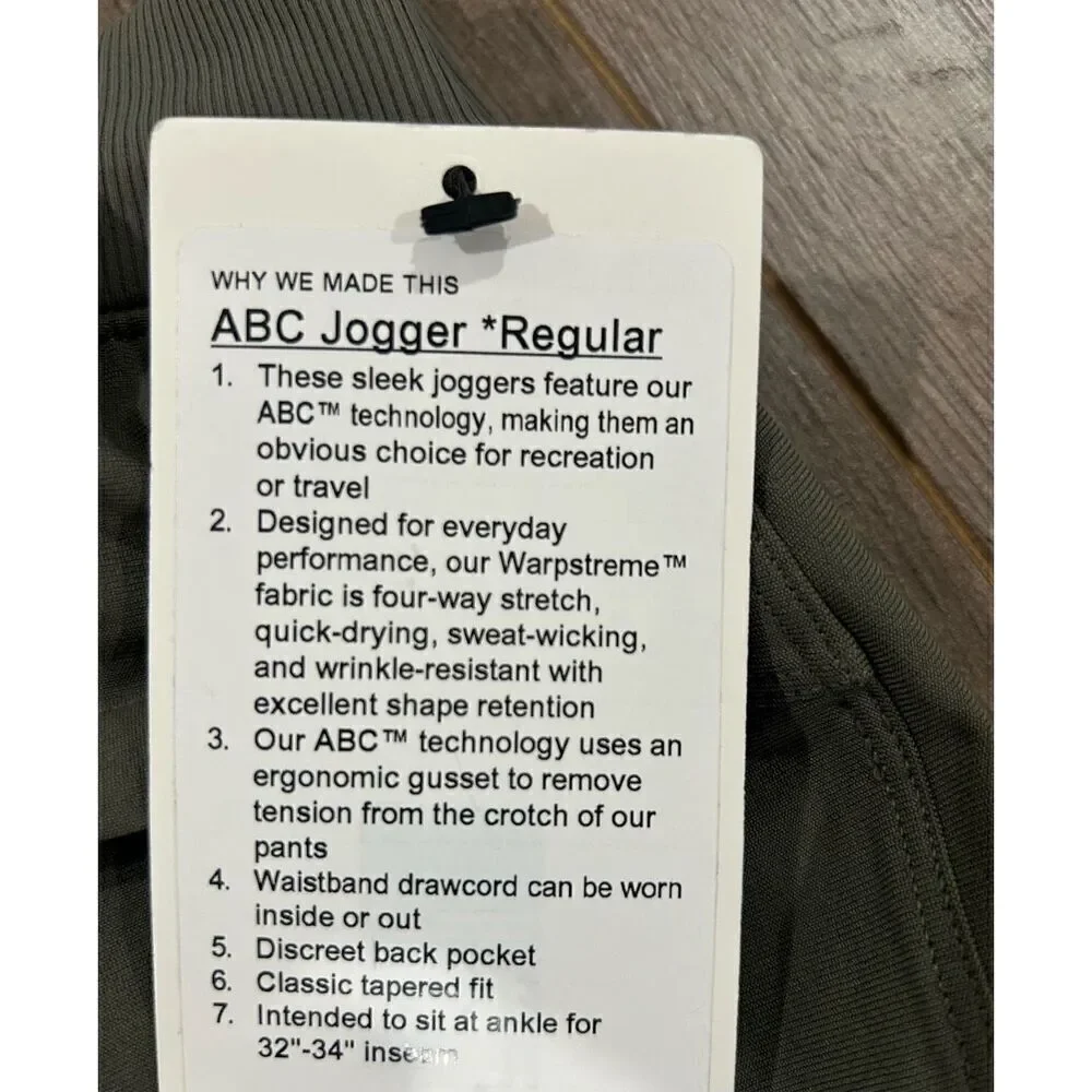 Lululemon ABC Jogger Regular. XS